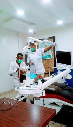 Dental hygienist on duty